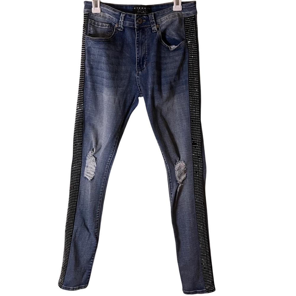 Eternity blue jeans with silver stone size 30